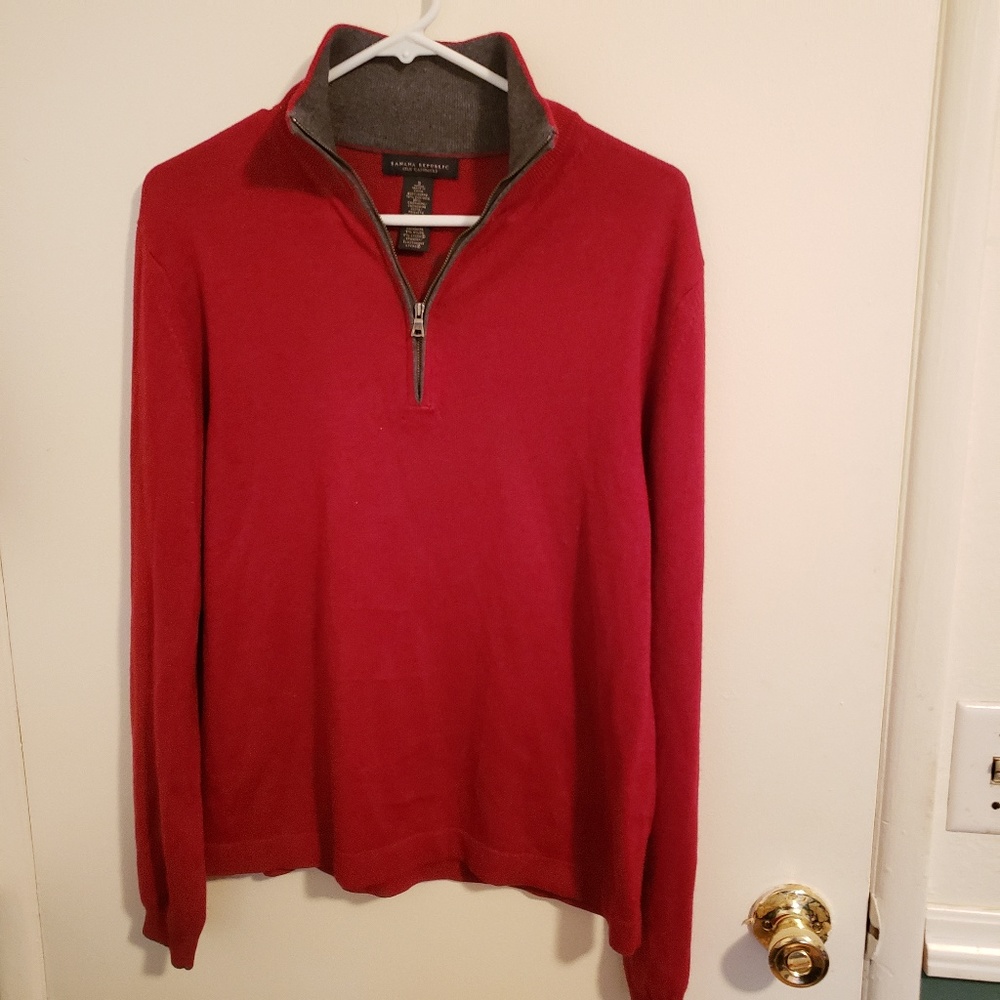Banana Republic - red & grey sweater